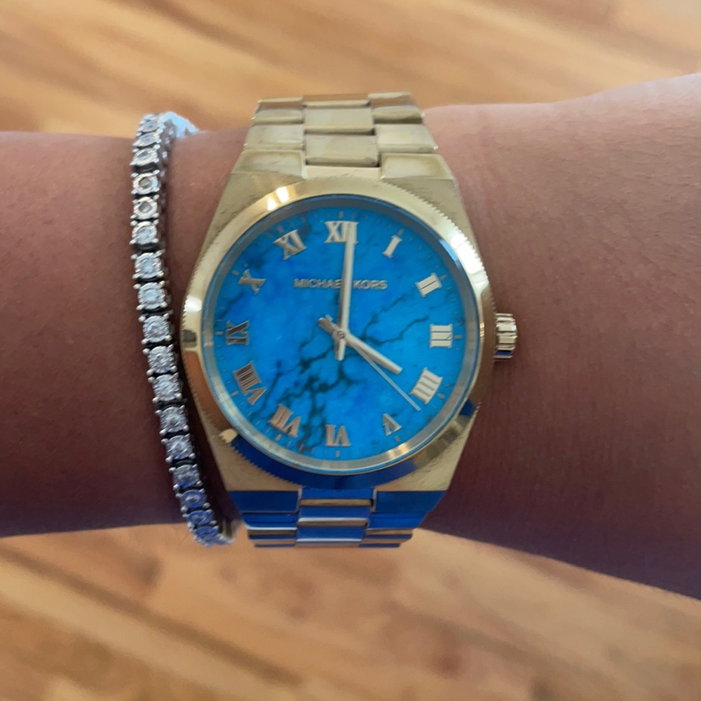 Gold & Blue MK watch !